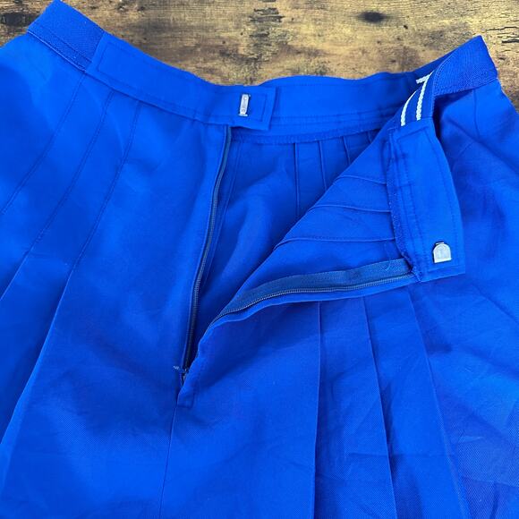 Yonex blue tennis skirt size 67 XXS japanese zip up pleated preppy academia - Picture 5 of 10